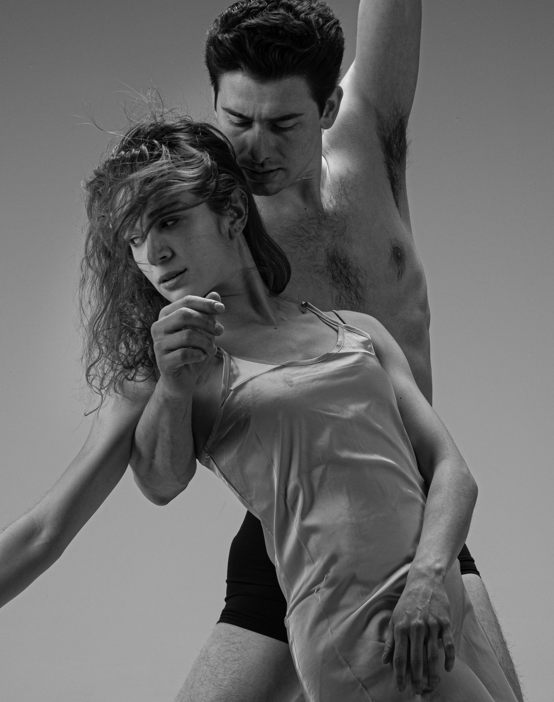 Editorial dance portrait, black and white
